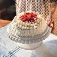 SMALL CAKE STAND WITH DOME TIFFANY WHITE - Imagen 4