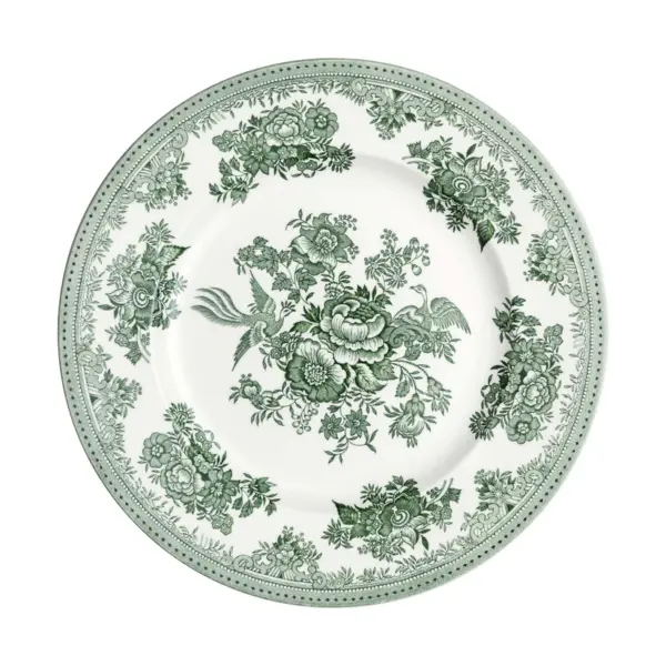 Green Asiatic Pheasants Plate 22 cm Set of 4