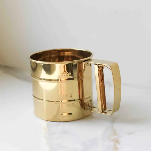 Gold Stainless Steel Egg Flour Sifter