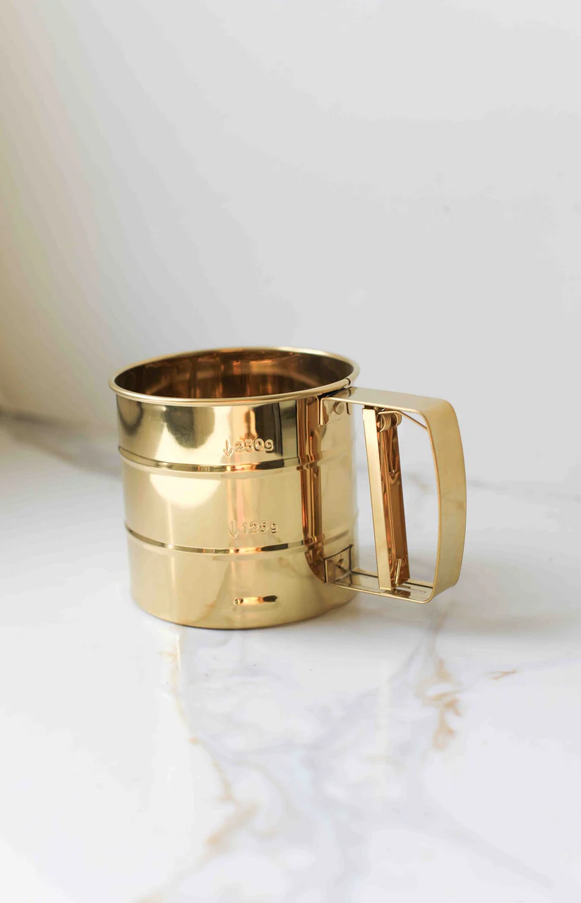 Gold Stainless Steel Egg Flour Sifter
