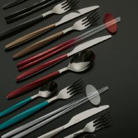 24 PIECE CUTLERY SET MY FUSION LICHEN BLACK - Imagen 2