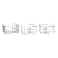Wire basket, metal, brushed iron - Imagen 2
