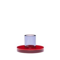 ASTRA CANDLEHOLDER SMALL RED/PURPLE