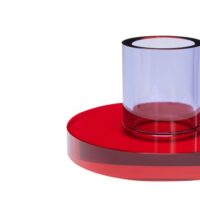 ASTRA CANDLEHOLDER SMALL RED/PURPLE - Imagen 3