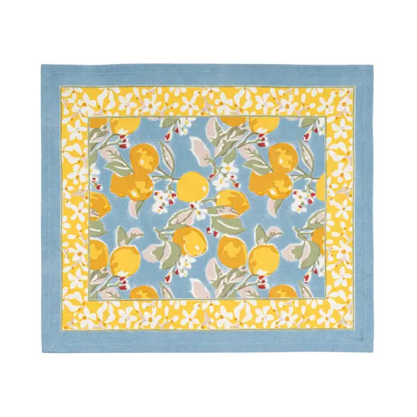 Citron Placemats Bleu & Yellow Set of 6
