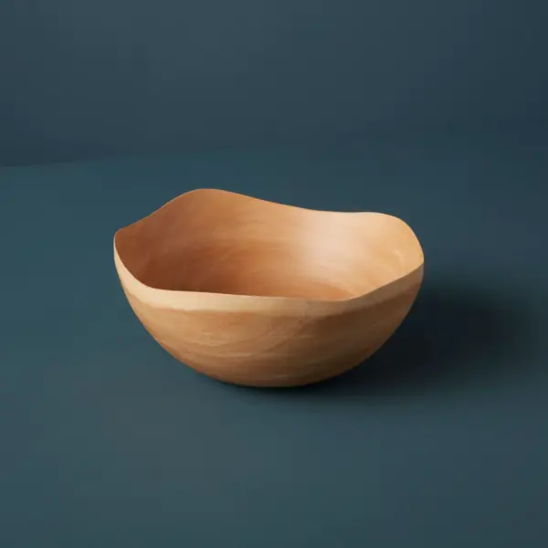 Kiln Mango Wood Wave Edge Bowl Large