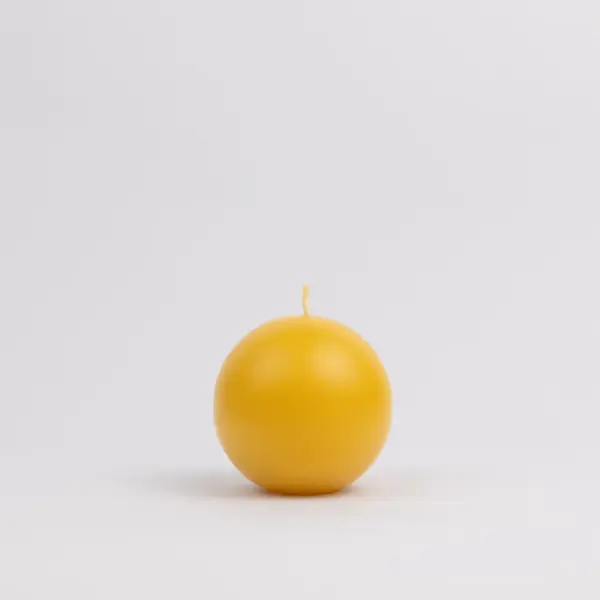 Sphere Shaped Candle Mustard