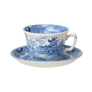 Blue Willow Teacup & Saucer Set of 2