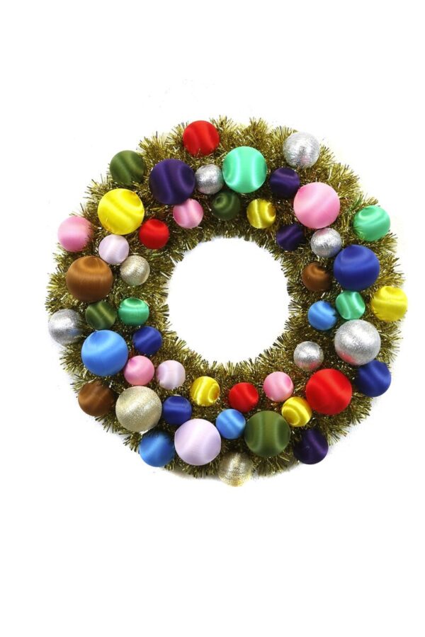 SATIN BALL WREATH