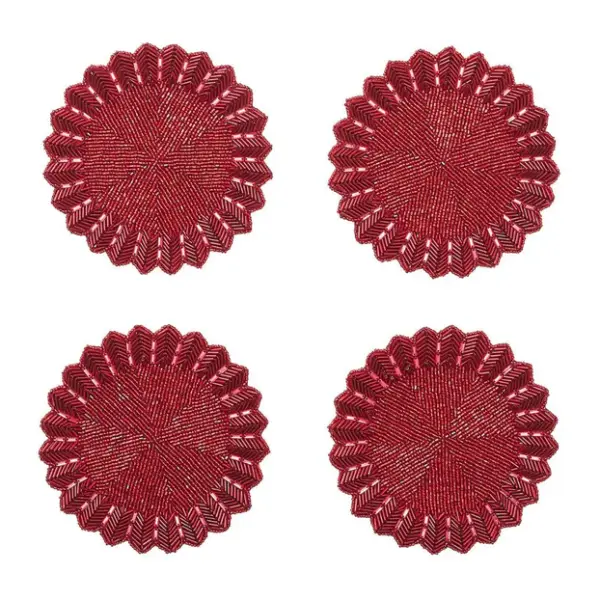 Etoile Coaster in Red, Set of 4