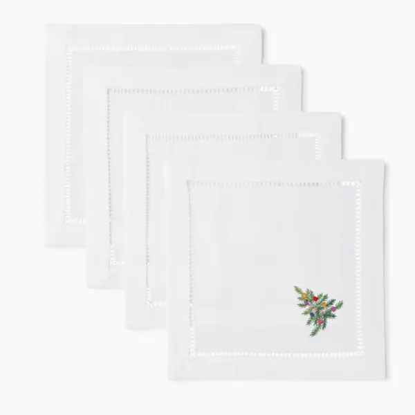 Holiday Tree Cocktail Napkins Set of 4