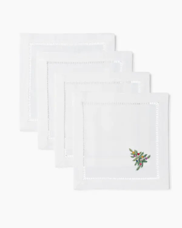Holiday Tree Cocktail Napkins Set of 4