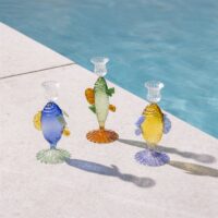 Candle holder fish yellow - Imagen 3