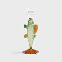 Candle holder fish green