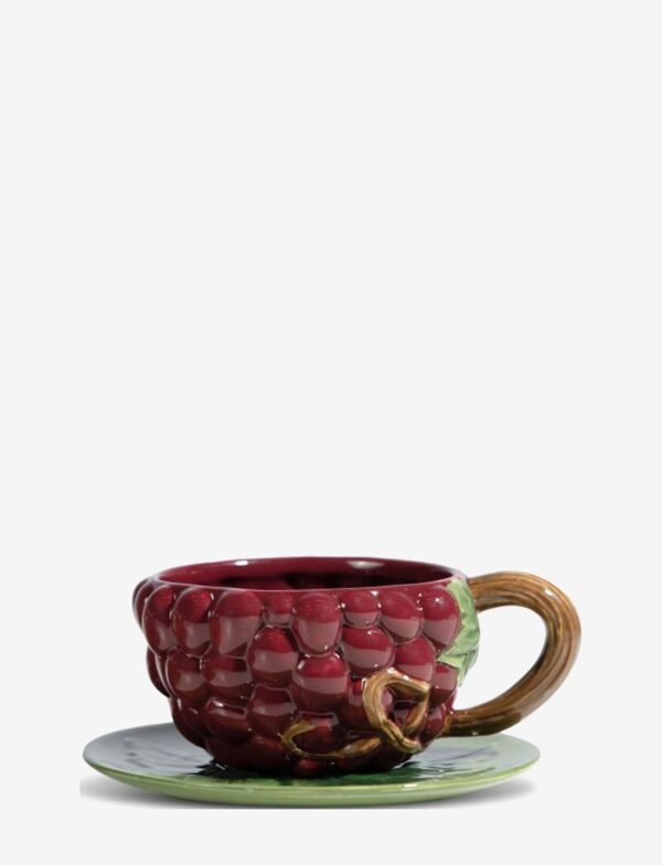 Cup And Plate Grape Set Of 2