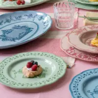 DESSERT PLATE JOSEPHINE DUSTY GREEN / SET OF 2 - Imagen 4