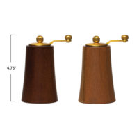 Acacia Wood and Stainless Steel Salt and Pepper - Imagen 4