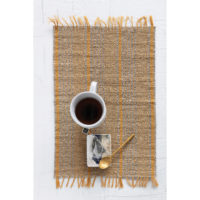 Bamboo Placemat with Stripes and Fringe - Imagen 2