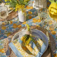 Citron Napkins Bleu & Yellow Set of 6 - Imagen 5