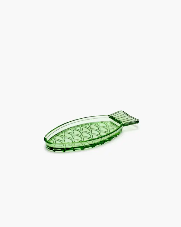 Dish Transparent Green Fish & Fish