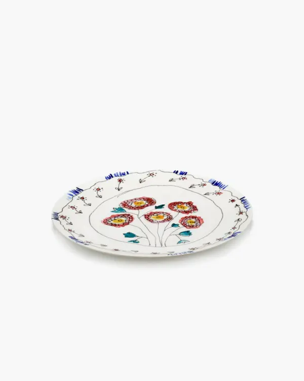 Serving Plate S Anemone Milk Midnight Flowers - Imagen 2