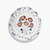 Serving Plate S Anemone Milk Midnight Flowers