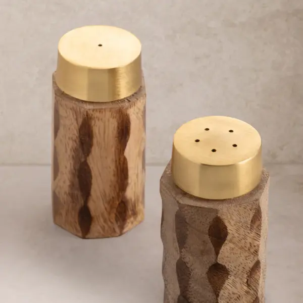 MACELLO CARVED WOOD SHAKERS