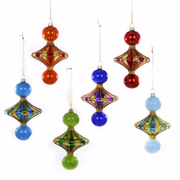 Merry And Bright Spindle 6 Asst - Set of 6