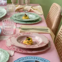 DINNER PLATE JOSEPHINE DUSTY PINK SET OF 2 - Imagen 3