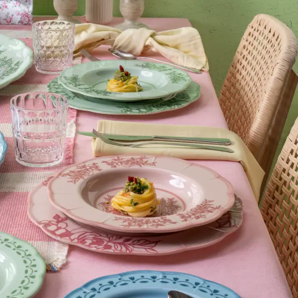 DINNER PLATE JOSEPHINE DUSTY PINK SET OF 2 - Imagen 3