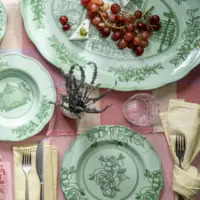 DINNER PLATE JOSEPHINE DUSTY GREEN / SET OF 6 - Imagen 3