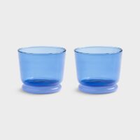 Glass dew blue set of 2