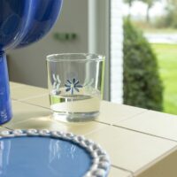 Glass flora blue set of 2 - Imagen 2