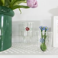 Glass flora blue set of 2 - Imagen 3