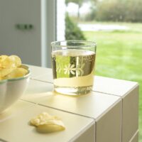 Glass flora white set of 2 - Imagen 2