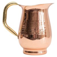Hammered Stainless Steel Pitcher, Copper Finish