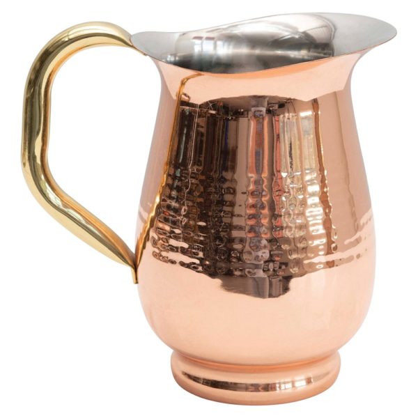 Hammered Stainless Steel Pitcher, Copper Finish - Imagen 2