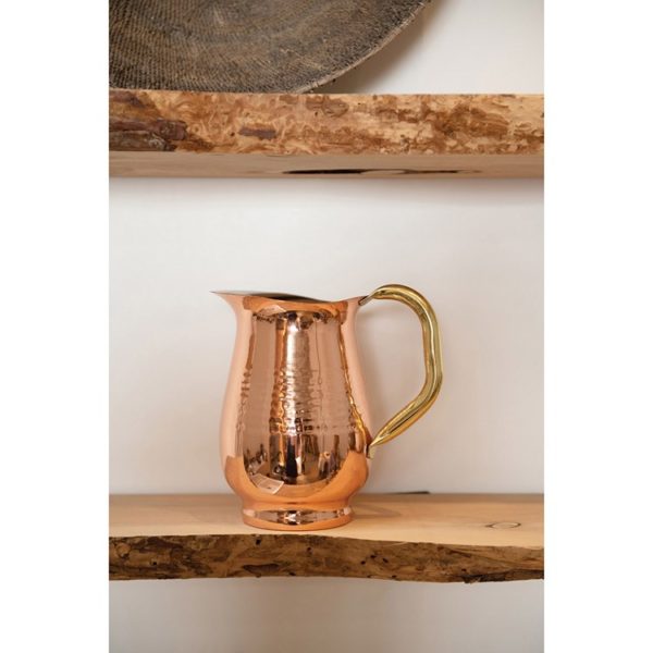 Hammered Stainless Steel Pitcher, Copper Finish - Imagen 3