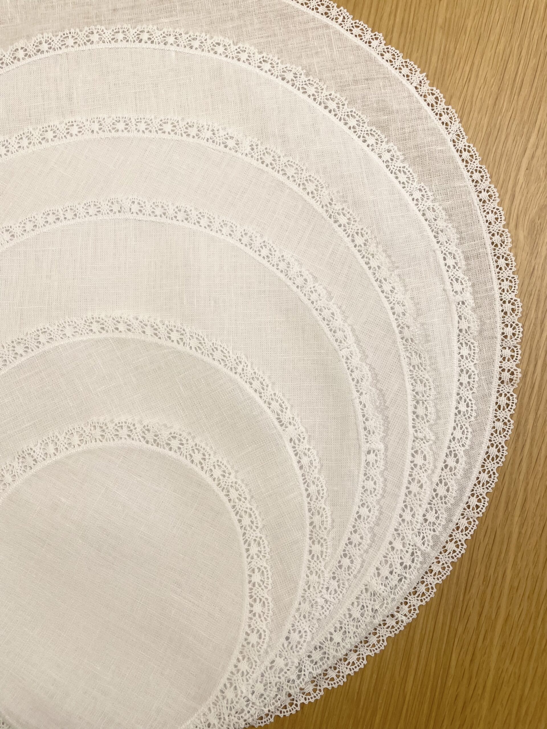 Round Tray Towel With Lace At The Edged 35 CM - Imagen 8