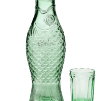 Carafe Green Fish & Fish With Glass