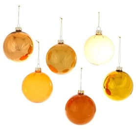 HUE ORNS-X-LARGE SET OF 6 ASST ORANGE