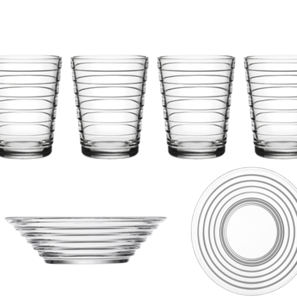 Set Tumbler Aino Aalto Clear / Bowl / Plate