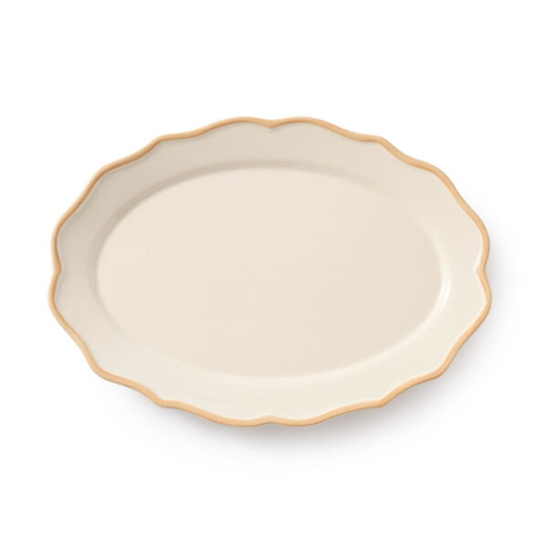 Colette Oval Platter Beige