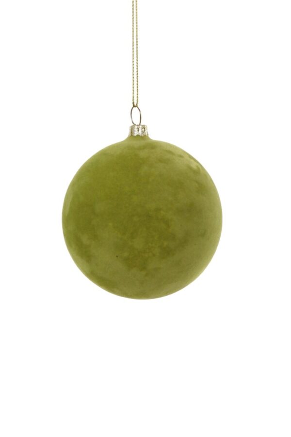  Crushed Velvet Ball-Chartreuse Med - Case Of 6