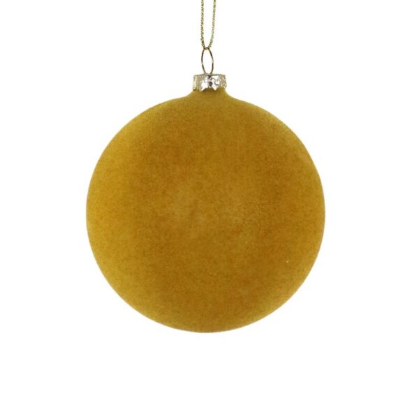  Crushed Velvet Ball- Mustard Medium - Case Of 6
