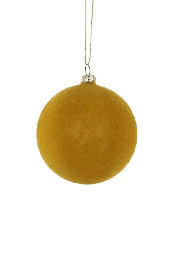  Crushed Velvet Ball- Mustard Medium - Case Of 6