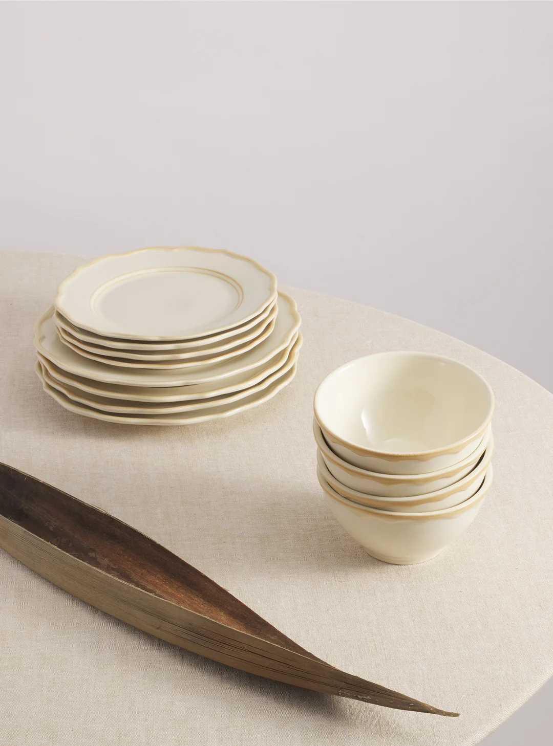 Colette Side Plate Beige Set of 6 - Imagen 4