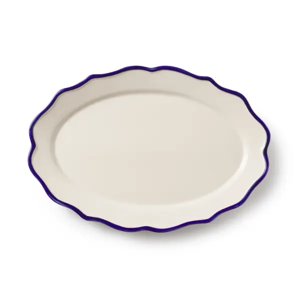 Jane Oval Platter Blue