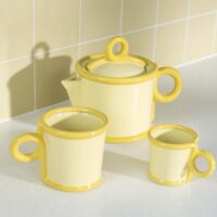 Mug loop small yellow set of 2 - Imagen 3