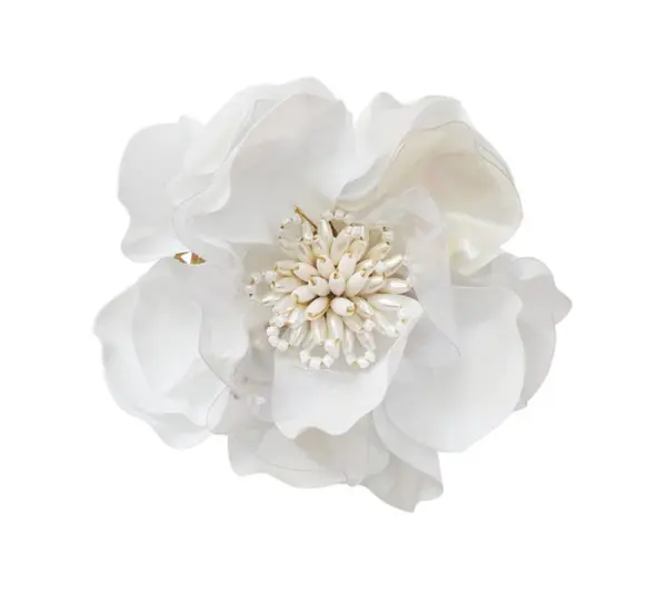 Gardenia Napkin Ring in White Set of 4 - Imagen 2